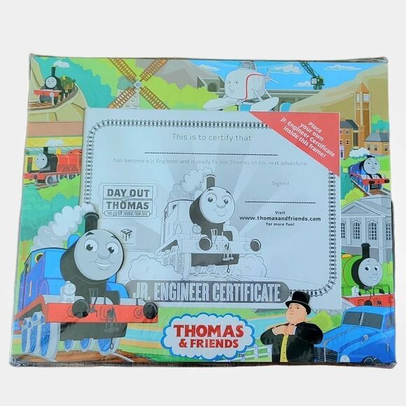 Thomas the Tank Engine Engineer Certificate/Photo Frame Go Go Thomas Tour - Picture 1 of 2